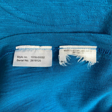 男式中蓝色 Mammut Massone 长袖 T 恤，圆领，棉质，上衣，汗衫，z00053729