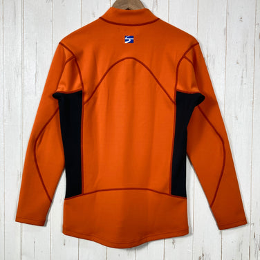 【Men's L オレンジ系】 Finetrack ( ファイントラック ) フラッドラッシュ ジップネック Flad Rush Zip Neck ポリエステル ウェア トップス インナー シャツ ロングスリーブシャツ 化繊 z00060178  化繊 ロングスリー