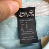 Jackwolfskin 翡翠湖衬衫，女款中号，蓝色，有机棉，长袖衬衫，棉质，z00054718