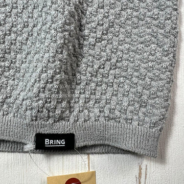 Bring Wonderwear 无缝连帽衫，浅灰色，男女通用，中号，灰色。浅灰色羊毛连帽衫/内搭衬衫。z00054409。