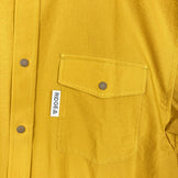 Ridge Mountain Gear 男士加大码黄色基础款短袖衬衫（芥末黄、涤纶）、上衣和内衣