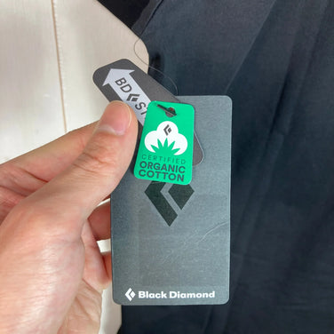 Black Diamond 男士短袖登山装备 T 恤 (SS) - 有机棉，L 码，黑色。