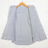 Women's Large Gray Ridge Mountain Gear Basic Short Sleeve Shirt Stripe Gray/White Polyester Top