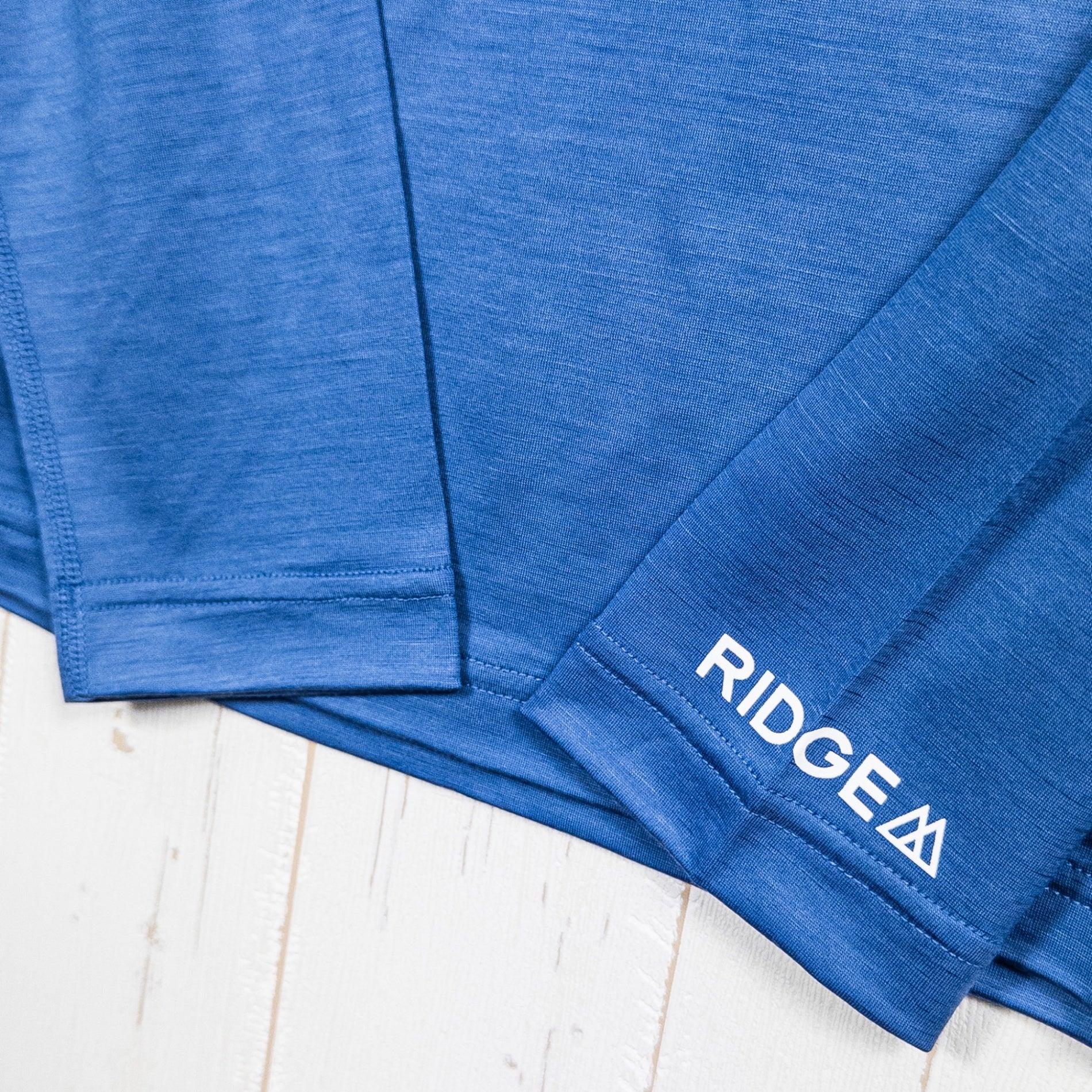 【Men's Ｓ ブルー系】 Ridge Mountain Gear ( リッジマウンテンギア ) メリノ ベーシック ティー Merino Basic Tee Azure Blue メリノウール ウェア トップス インナー シャツ ロングスリーブTシャツ クルー - 【公式】2ndGEAR（セカンドギア）Webショップ【登山用品・アウトドア用品専門 買取販売店】