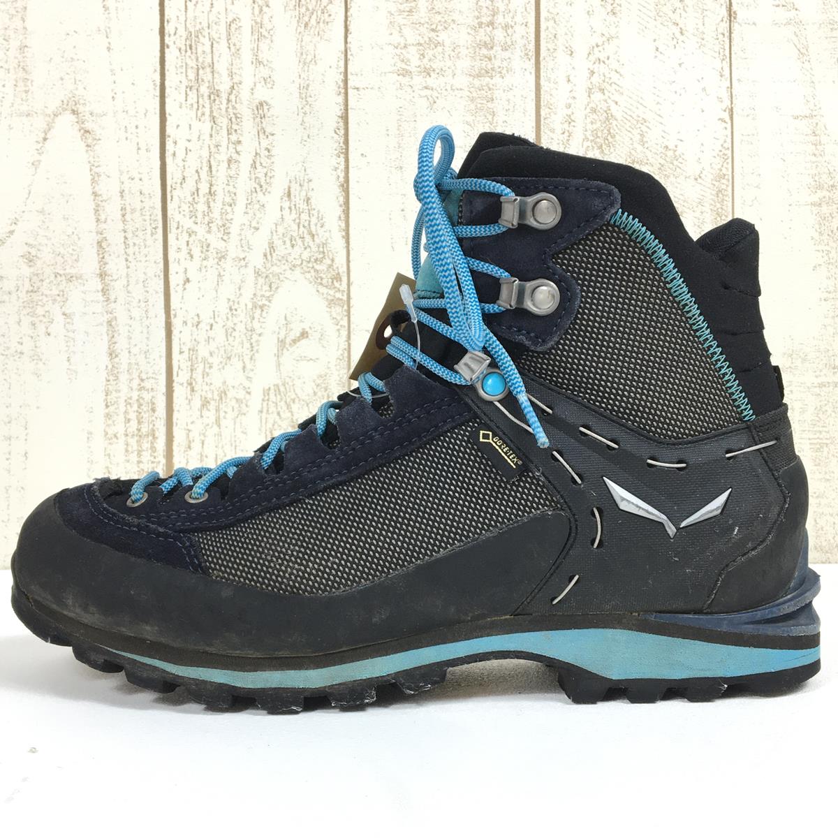 [女式 24.5 厘米海军蓝] Salewa 女式 Crow Gore-Tex Ws Crow Gtx 徒步鞋轻型高山靴 61329 女式 3985 高级海军蓝/永恒蓝 Alpa