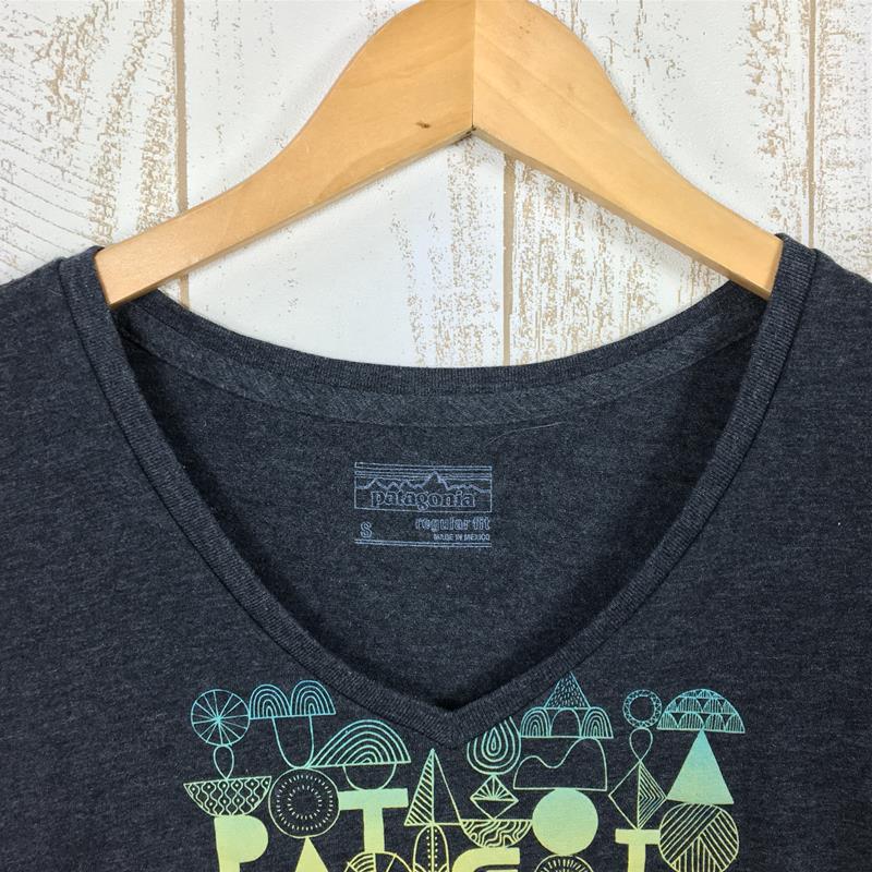 【Women's S グレー系】 Patagonia ( パタゴニア ) オーガニック コットン / ポリ Vネック Tシャツ 38946 International Women's  コットン ショートスリーブTシャツ クルーネック インナー シャツ トップス ウェ