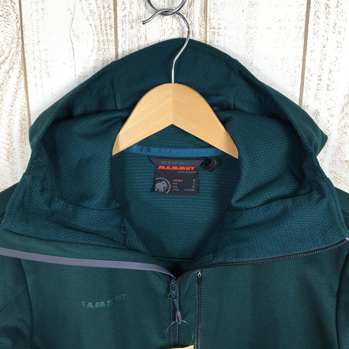 【Men's S グリーン系】 Mammut ( マムート ) アルティメット V ソフトシェル ジャケット Ultimate V So Hooded Jacket ゴアウィンドストッパー フーディ 1011-00351 International Men's  ソ