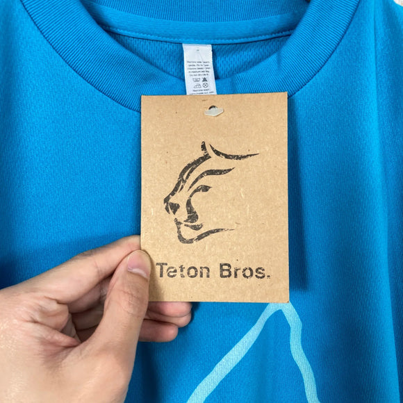 【Men's S ブルー系】 Teton Bros ( ティートンブロス ) TeT Tee テット ティー Turquoise ポリエステル ウェア トップス インナー シャツ ショートスリーブTシャツ クルーネック 化繊 z00055448 Turquoise