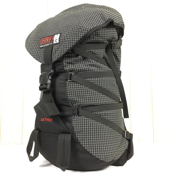 【L ブラック系】 Osprey ( オスプレー ) イーサー Aether バックパック ハードラインナイロン アメリカ製 旧タグ 生産終了モデル 入手困難 ブラックスペクトラ 容量【30L～54L】 バックパック バッグ ストレージ - 【公式】2ndGEAR（セカンドギア）Webショップ【登山用品・アウトドア用品専門 買取販売店】