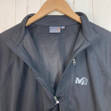 【Men's XL ブラック系】 Millet ( ミレー ) ハーフジップ ロングスリーブ メッシュティー ポリエステル ウェア トップス インナー シャツ ロングスリーブシャツ 化繊 z00060397  化繊 ロングスリーブシャツ インナー シャツ トップス ウ