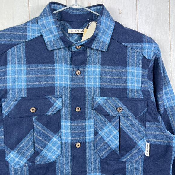 【Men's M ネイビー系】 Aclima ( アクリマ ) レジャーウール リボーン ウール シャツ LeisureWool ReBorn Wool Shirt 106310 366 CHECK NAVY/JEANS z00055894 366 CHECK NA