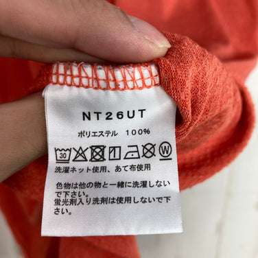 【Unisex M オレンジ系】 The North Face ( ザ・ノースフェイス ) マウント フジ 100 2026 Mt.Fuji 100 2026 ポリエステル ウェア トップス インナー シャツ ショートスリーブTシャツ クルーネック 化繊 z00060