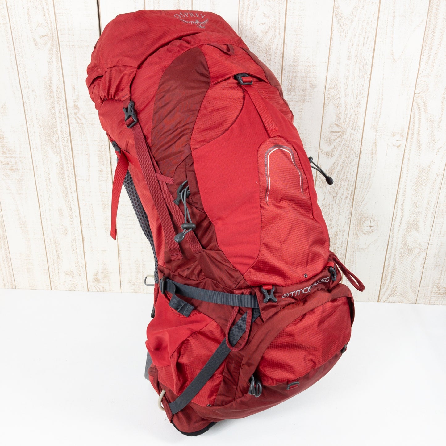 [Unisex One Size Red] Osprey Atmos Antigravity 50 Atmos Ag 50 Unisex Capacity [30L-54L] Backpack Bag Storage