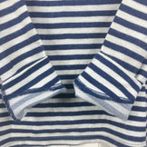 【男式 M 白色系】Montbell（蒙特贝）美丽奴羊毛混纺条纹长袖T恤 Merino Wool Plus Border Long Sleeve T 美丽奴羊毛 服装 上衣 内搭 衬衫 长袖