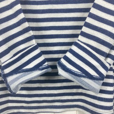 【男式 M 白色系】Montbell（蒙特贝）美丽奴羊毛混纺条纹长袖T恤 Merino Wool Plus Border Long Sleeve T 美丽奴羊毛 服装 上衣 内搭 衬衫 长袖