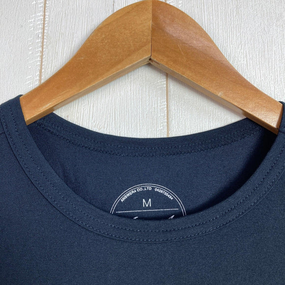 【Men's M ブラック系】 Answer4 ( アンサーフォー ) ドクロウサギ刺繍 ロングショートスリーブティー 入手困難 ジェリー鵜飼デザイン ポリエステル ウェア トップス インナー シャツ ロングスリーブTシャツ クルーネック 化繊 z00057171