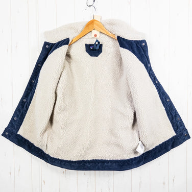 Men's Small Navy 2019 Patagonia Pile Lined Trucker Jacket, Corduroy and Organic Cotton, Outerwear, Jacket, Cotton