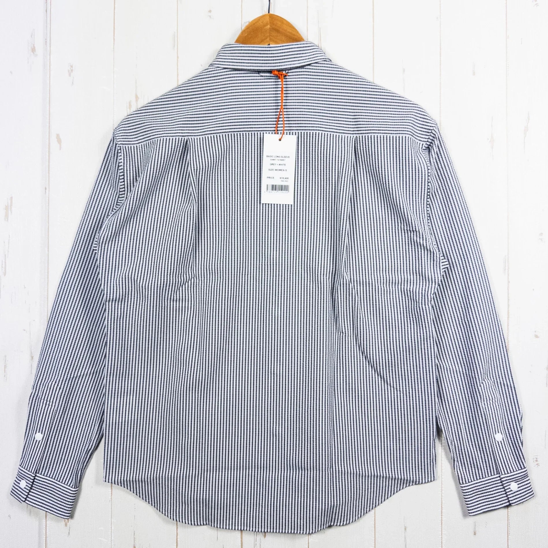 【Women's M グレー系】 Ridge Mountain Gear ( リッジマウンテンギア ) ベーシック ロングスリーブ シャツ ストライプ Basic Long Sleeve Shirt Stripe Grey x White ポリエステル ウェア トップ - 【公式】2ndGEAR（セカンドギア）Webショップ【登山用品・アウトドア用品専門 買取販売店】