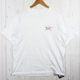 Arcteryx 男式 Crag 棉质标志短袖 T 恤（白色 Light/Soul）- 小码（白色）- 棉质，短袖圆领，合成面料（z00053081）