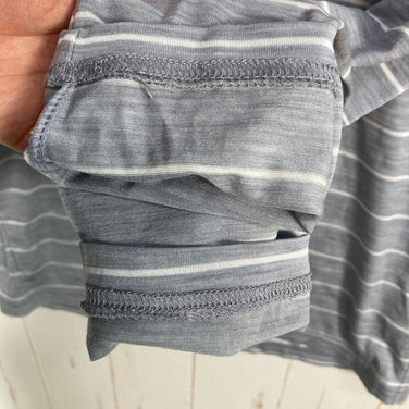 【Men's XS グレー系】 Millet ( ミレー ) ウール ボーダー ティーシャツ Wool Border T-Shirt ポリエステル ウェア トップス インナー シャツ ロングスリーブTシャツ クルーネック 化繊 z00057664  化繊 ロングスリ