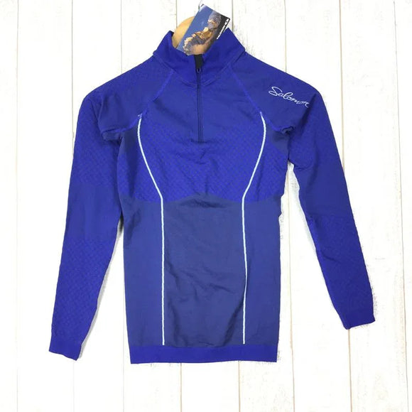【Women's M ブルー系】 Salomon ( サロモン ) エクゾ モーション 1/2 ジップ 長袖tee ウィメンズ Exo Motion 1/2 Zip Ls Tee W L30926400 International Women's 化繊 ロングスリー - 【公式】2ndGEAR（セカンドギア）Webショップ【登山用品・アウトドア用品専門 買取販売店】