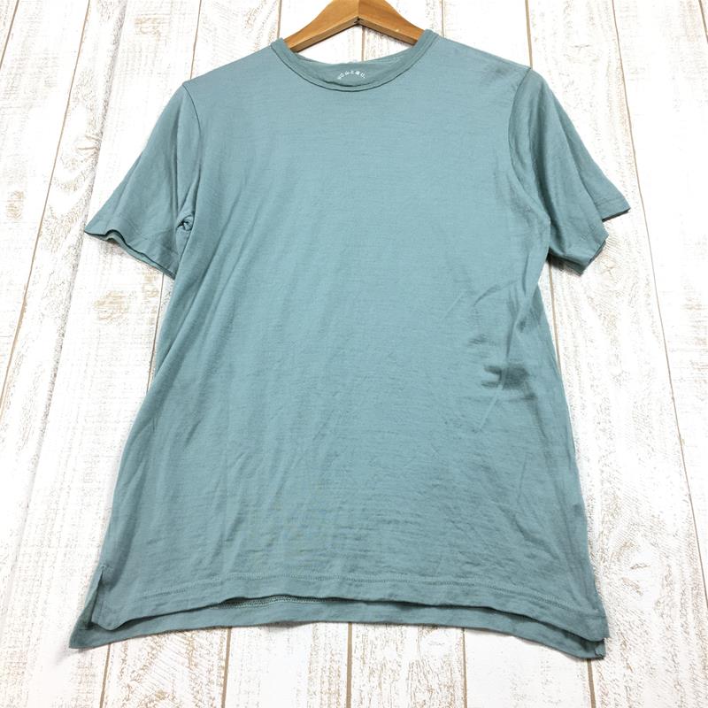 [Unisex L Green] Yamatomichi (Mountain and Road) 100% Merino Light Crew-Neck T-Shirt 100% Merino Light Crew-Neck T-Shirt Merino Wool Unisex Wool Short Sleeve T-Shirt Crew Neck