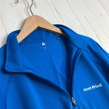 【Men's S ブルー系】 Montbell ( モンベル ) クール ロングスリーブジップシャツ ポリエステル ウェア トップス インナー シャツ ロングスリーブシャツ 化繊 z00056211  化繊 ロングスリーブシャツ インナー シャツ トップス ウェア