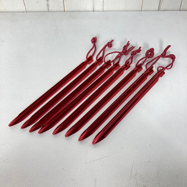 【OneSize レッド系】 Msr ( エムエスアール ) グランド ホグ ステイク Groundhog Stake 8本セット アルミ キャンピングギア ペグ ステーク z00059629  ペグ ステーク キャンピングギア