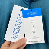 男士大号海军蓝 Millet KUHTAI II 羊毛拉链长袖衬衫，羊毛，上衣，内衣，长袖衬衫，羊毛，z00054170