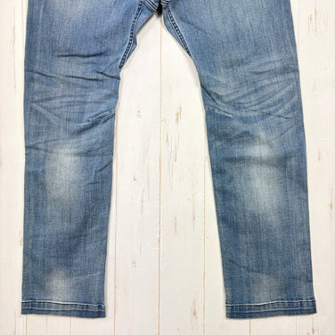 【Men's M ブルー系】 Rokx ( ロックス ) デニム ファティーグ パンツ Denim Fatigue Pant RXMS191008 MID USED z00056144 MID USED コットン ロングパンツ ボトムス ウェア