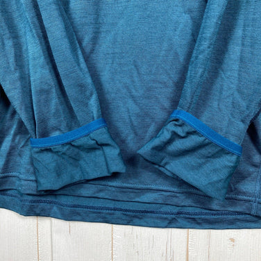 男士大号海军蓝 Millet KUHTAI II 羊毛拉链长袖衬衫，羊毛，上衣，内衣，长袖衬衫，羊毛，z00054170