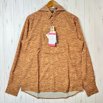 【Men's M ブラウン系】 Jolly Gear ( ジョリーギア ) トリプルクラウン ボタンダウン ロングスリーブ TRIPLE CROWN BUTTON DOWN LONG SLEEVE Golden Waves ポリエステル ウェア トップス インナー