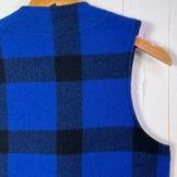 男士36码蓝色Filson Mackinaw羊毛背心，蓝/黑色。稀有难寻。羊毛抓绒上衣。z00054323。蓝/黑色。