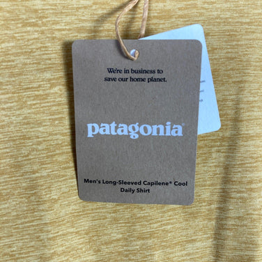 Men's XS Beige 2025 Patagonia Long-Sleeved Capilene Cool Daily Shirt, Polyester, Top, Undershirt