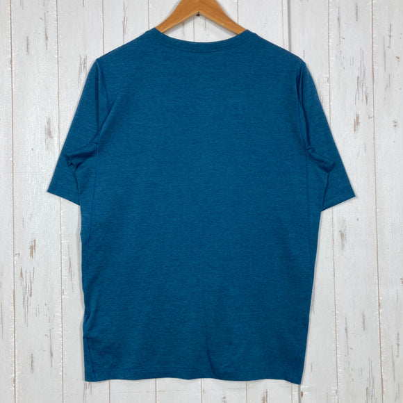 【Men's S ネイビー系】 Arcteryx ( アークテリクス ) コーマック ダウンワード Tシャツ Cormac Downword SS Serene Heather 吸汗速乾 リサイクルポリエステル ポリエステル ウェア トップス インナー シャツ ショ