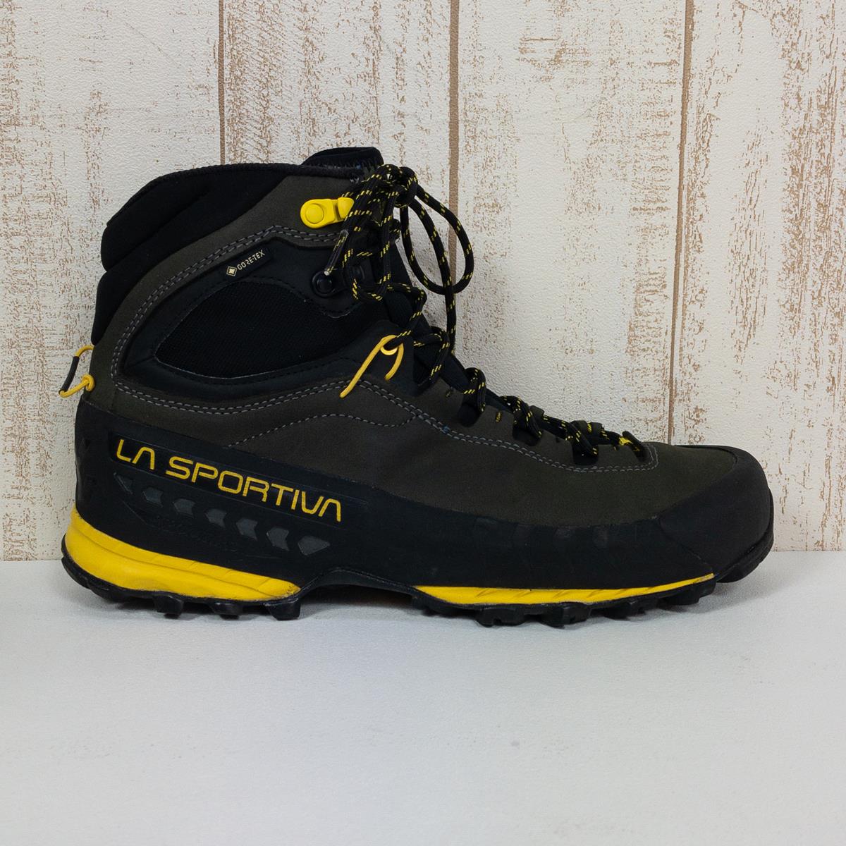 [男士 27.3 厘米炭灰色] La Sportiva Traverse X5 Gore-Tex TX5 GTX 皮革 27I 男士碳/黄色徒步靴鞋类