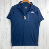 【Men's S ネイビー系】 The North Face ( ザ・ノースフェイス ) ショート スリーブ フラッシュ ドライ スリー ディー ジップ アップ Short Sleeve FlashDry 3D Zip Up ポリエステル ウェア トップス インナー