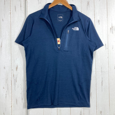 【Men's S ネイビー系】 The North Face ( ザ・ノースフェイス ) ショート スリーブ フラッシュ ドライ スリー ディー ジップ アップ Short Sleeve FlashDry 3D Zip Up ポリエステル ウェア トップス インナー