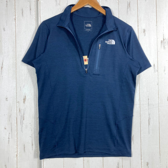 【Men's S ネイビー系】 The North Face ( ザ・ノースフェイス ) ショート スリーブ フラッシュ ドライ スリー ディー ジップ アップ Short Sleeve FlashDry 3D Zip Up ポリエステル ウェア トップス インナー