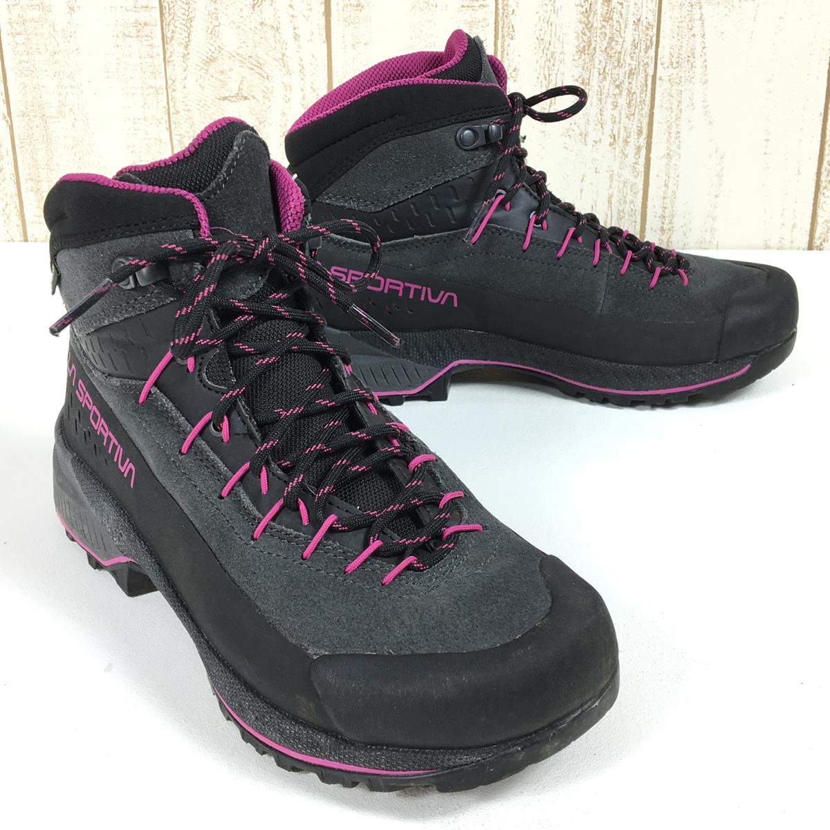 [女式 24.3 厘米黑色] La Sportiva Traverse X4 Evo Mid Gore-Tex 女式 Tx4 Evo Mid Gtx 女式登山鞋徒步鞋 37G 女式 900411 C