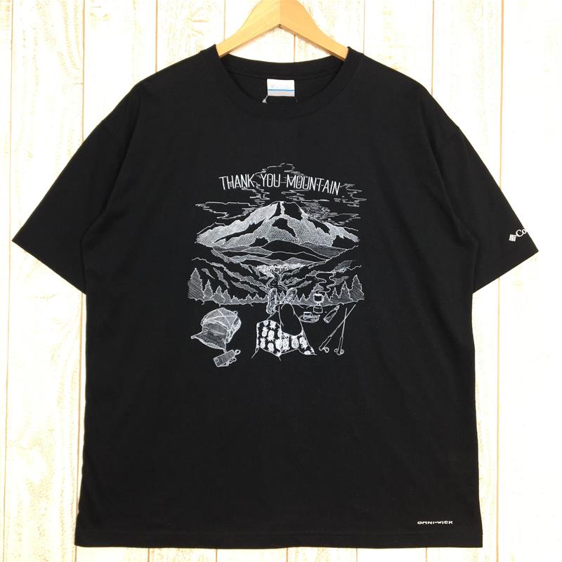 【Men's L ブラック系】 Columbia ( コロンビア ) アリガトサン ショートスリーブ Tシャツ Arigatosan Short Sleeve Tee PM0157 Men's  化繊 ショートスリーブTシャツ クルーネック インナー シャツ トップ