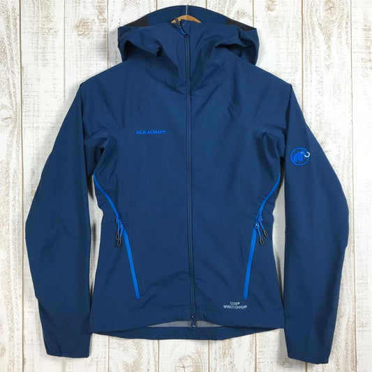 【Women's XS ブルー系】 Mammut ( マムート ) アルティメット アルパイン So フーデッド ジャケット Af ウィメンズ Ultimate Alpine So Hooded Jacket Af Women ゴアウィンドストッパー ソフトシェル フー