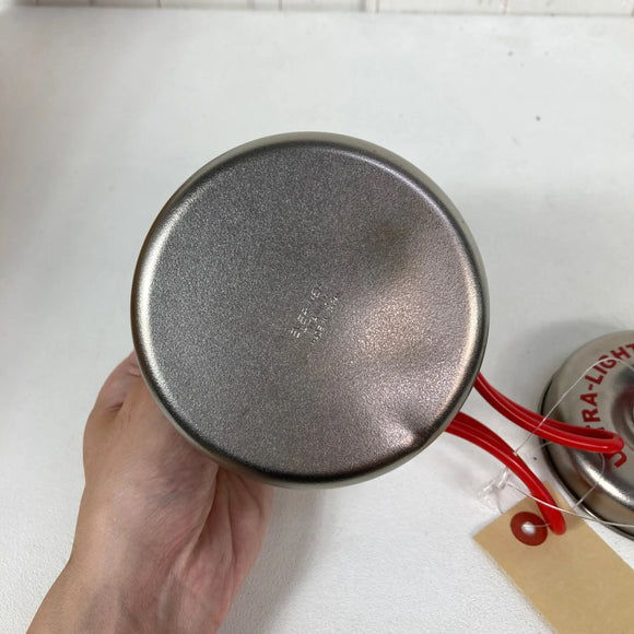 【OneSize シルバー系】 Evernew ( エバニュー ) チタン ウルトラライト クッカー 深型 S RED Titanium Ultralight Cooker Deep S RED チタン クックウェア クッカー コッフェル z00059421  クッ