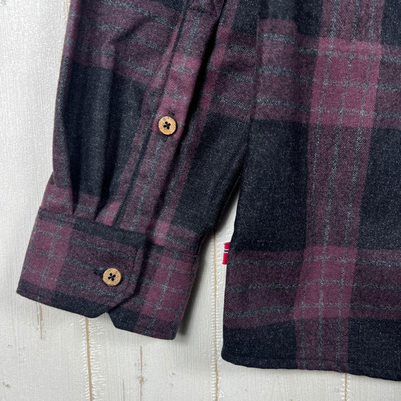 【Men's M パープル系】 Aclima ( アクリマ ) レジャーウール リボーン ウール シャツ LeisureWool ReBorn Wool Shirt 106310 369 CHECK DARK GREY/BORDEAUX z00055898 369