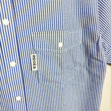 【Women's S ブルー系】 Ridge Mountain Gear ( リッジマウンテンギア ) ベーシック ショートスリーブ シャツ ストライプ Basic Short Sleeve Shirt Stripe  Blue × White z00055794 B