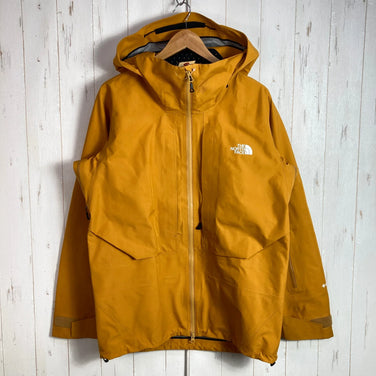 The North Face Powder Guide Jacket, Men's Size M, Orange. Polyester outerwear, hardshell jacket with GORE-TEX.