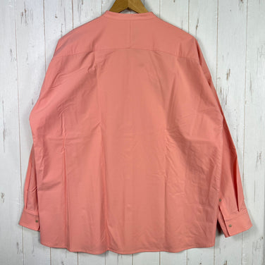 男女通用中号粉色 Atelier Blue Bottle 徒步旅行者衬衫 2025 (Hakuto) 涤纶长袖衬衫 (Z000)