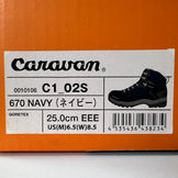男女通用款，尺码 25.0cm，海军蓝。Caravan C1 02S C1 02S 25.0cm 0010106 670 海军蓝 z00056804 670 海军蓝徒步鞋