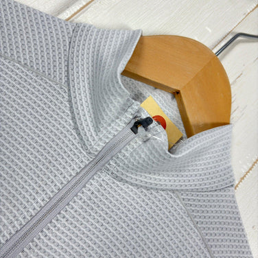 The North Face Women's Small Gray Long Sleeve FlashDry Zip Up (L/S) Polyester Top/Inner Shirt, Synthetic Fiber (z000556)