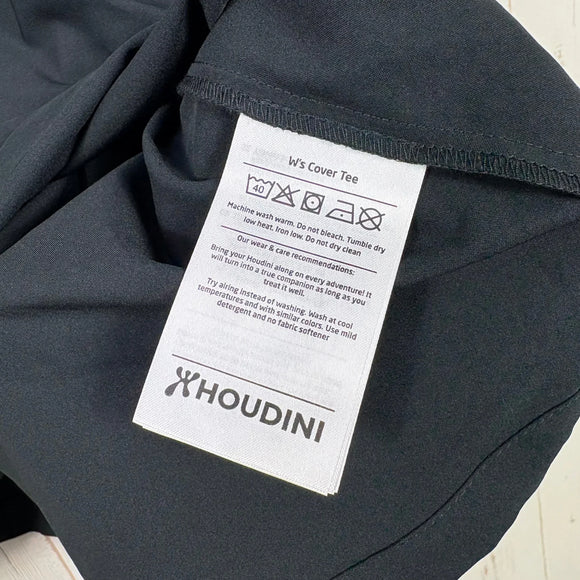【Women's M ブラック系】 Houdini ( フーディニ ) ウィメンズ カバー ティー W's Cover Tee 840016 TRUE BLACK z00055978 TRUE BLACK 化繊 ショートスリーブTシャツ クルーネック インナー シャツ